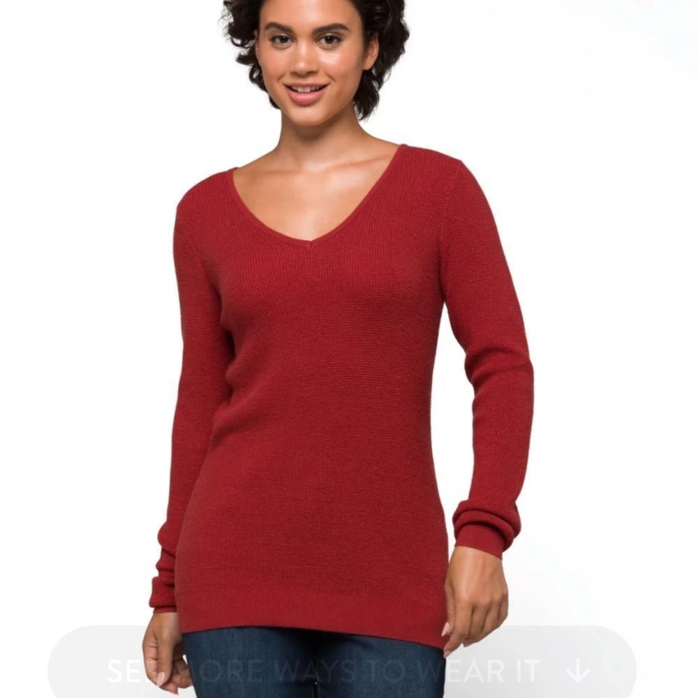 LOVE ELLIE Mia Waffle Knit Sweater Rust M Nwt Stitch Fix